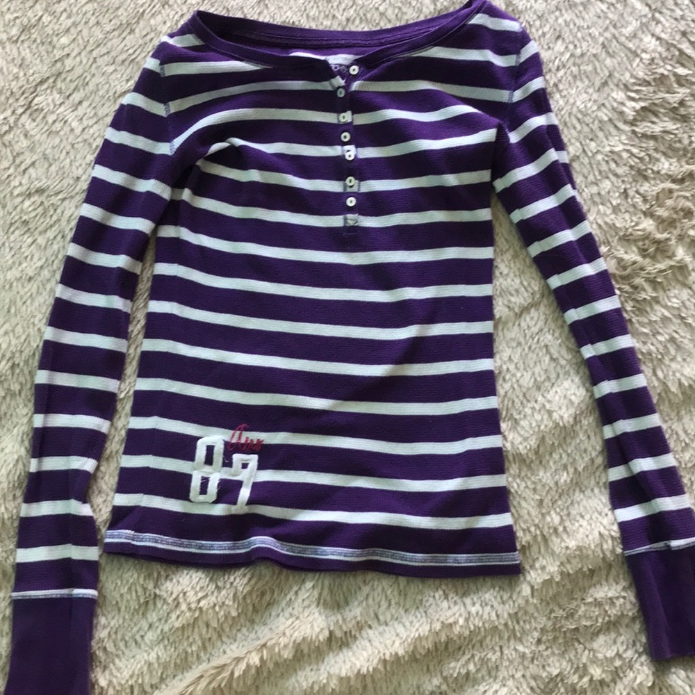 AEROPOSTALE stripped purple long sleeve